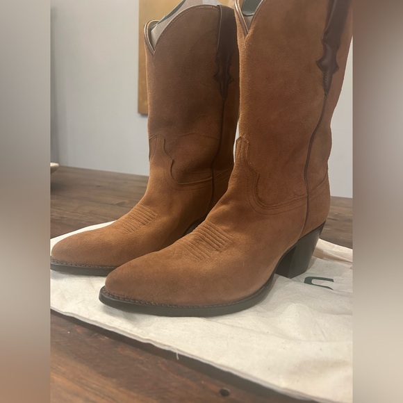 Tecovas Brown Suede Western Boots - Picture 2 of 4